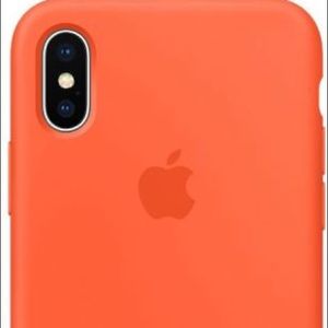 Apple iPhone X Silicone Case- Spicy Orange
